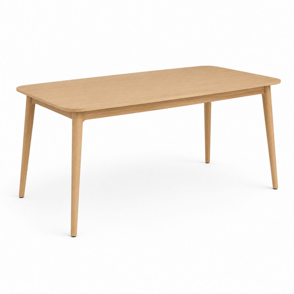 Tavolo da pranzo rettangolare in rovere naturale 140 x 80 x 75 cm